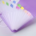 thumbnail image 4 of Accordion File Folder with Bill Clips 13 Pocket A6 Mini Organizer Plastic Transparent for Receipts Coupons Home Office Document Storage Hzhnb | Plastic, Purple, 4 of 9