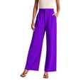thumbnail image 1 of Kcodviy Women Wide Leg Pants Casual Pants for Women Plus Size with Pockets for Women Work Business Womens Plus Size Casual Dress Pants Casual High Waisted Dress Pants Flowy Trousers office, 1 of 6