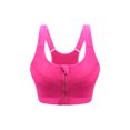 thumbnail image 1 of Julyccc Women's Front Zip Padded High Impact Sports Bra, One Size, Solid Color, 1 of 4
