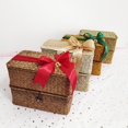 thumbnail image 3 of Storage Box Large Capacity Decorative with Lid Rectangle Vintage Handmade Rattan Snack Cosmetics Organizer Home Supplies, 3 of 8
