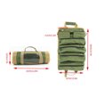 thumbnail image 4 of Sac à Outils Enroulable, Organisateur de Quincaillerie Multifonction, Poches Zippées pour Outils, Réparation Automobile, Menuiserie, Rangement de Trousse d'Urgence, Toile de Cire Durable, 4 of 7