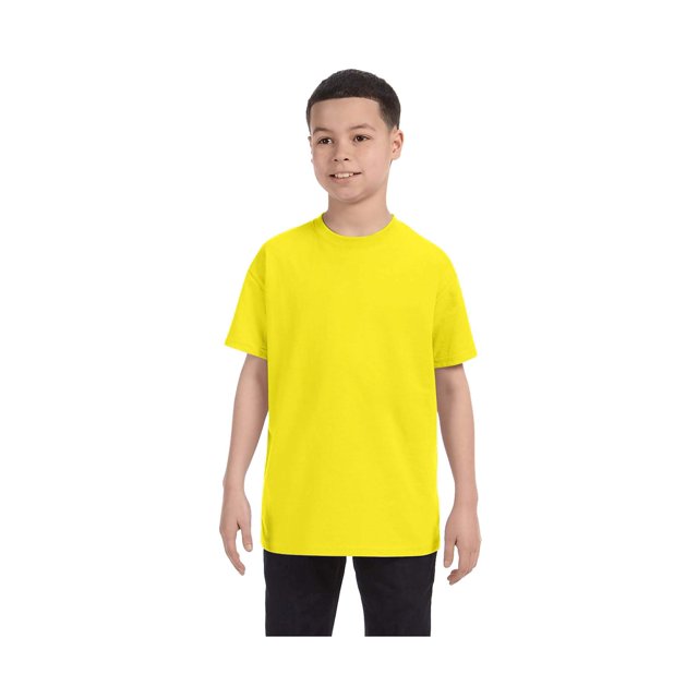Jerzees Big Boy's Rib Collar Tear Away Label T-Shirt, Style 29B