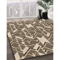 thumbnail image 3 of Ahgly Company Tapis d'Intérieur Ronds Transitionnels Lavables à la Machine, Brun Café, 6 Pieds Rond, 3 of 7