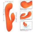thumbnail image 2 of CalExotics Stella Liquid Silicone Dual "G" Rabbit Vibrator, Orange, 2 of 11