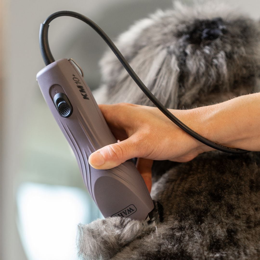 Wahl Professional KM 10+ Corded Animal Clipper, 2-Speed Brushless Motor, LOCKGUARD™, Constant Speed Control, Durable #10 Prime Blade - Model - 59189