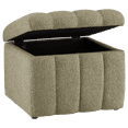 thumbnail image 3 of Bouclair Pouf de Rangement en Tissu Kaki, 3 of 5