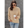 thumbnail image 3 of Women's Oversized Chunky Batwing Long Sleeve Turtleneck Sweater, 3 of 9