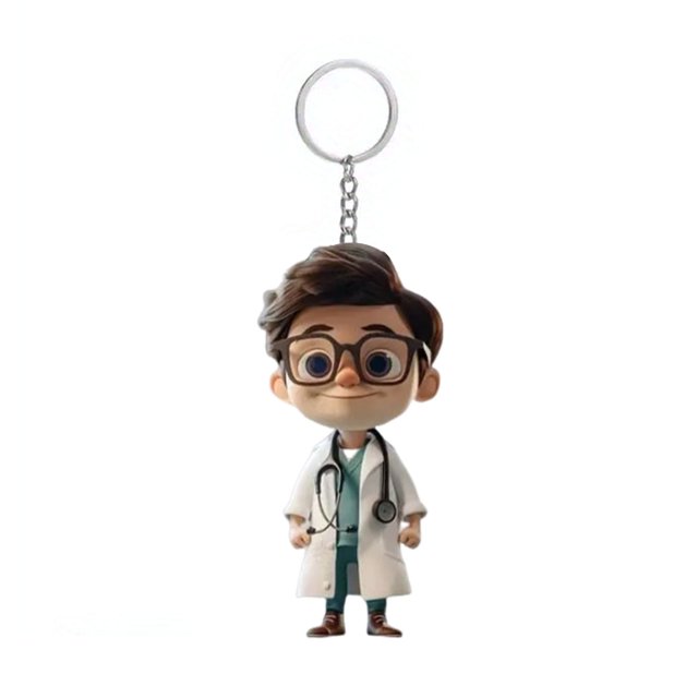 Nurse Keychain Pendant Symbol of Thanks Appreciation Nurse-themed Key Accessory for Medical Assistants Graduates