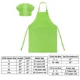 thumbnail image 2 of TOPTIE Kids Apron and Chef Hat Set, Adjustable Cotton Child Cooking Kitchen Apron, S-XXL-Green-S, 2 of 8