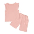 thumbnail image 1 of Hiiyo Big Girls Outfits Solid Tank Top and Shorts Set Child Casual Clothes Set, 1 of 3