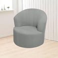 thumbnail image 2 of Housse Extensible pour Fauteuil Tonneau Pivotant, Housse Élastique pour Fauteuil Inclinable Moderne, Housse de Canapé de Club, Lavable à la Machine, Gris (1 Pcs), 2 of 7