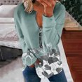 thumbnail image 1 of Chandails à Capuchon Mode pour Femmes 2023 Hauts Automne Manches Longues Ample Chandail à Enfiler Chemise Chic Décontracté Dames Rayé Col Rond Chandails 50 % de Rabais Liquidation Costumes d'Halloween/Noël, 1 of 5