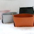 thumbnail image 3 of Storage Basket Leather Organizer Holder Container Box Cosmetic Decoration, 3 of 9