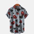 thumbnail image 1 of EGNMCR Chemise à Poche Simple Imprimée de la Saint-Valentin pour Homme, Chemise Décontractée Ample à Poche Imprimée, 1 of 4