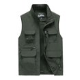 thumbnail image 1 of Jackets for Men Mens Work Clothes Jacket Solid Color Stand Collar Multiple Pockets Outdoor Sports Photography Leisure Coat, 1 of 1