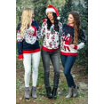 thumbnail image 4 of Adult Santa & Reindeer Unisex Ugly Christmas Sweater, 4 of 11