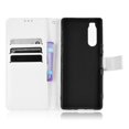 thumbnail image 4 of Pour Sony Xperia 5 Étui en Cuir Motif Diamant Blanc, 4 of 5