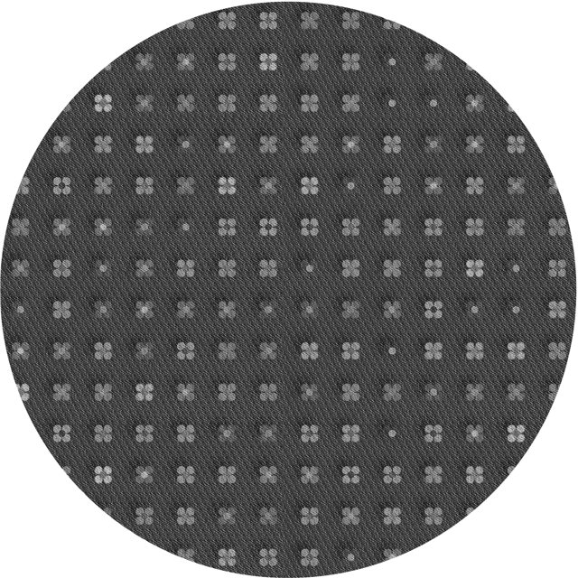 Ahgly Company Tapis Rond Lavable en Machine Intérieur Transitionnel Noir Charbon, 6 Pieds Rond