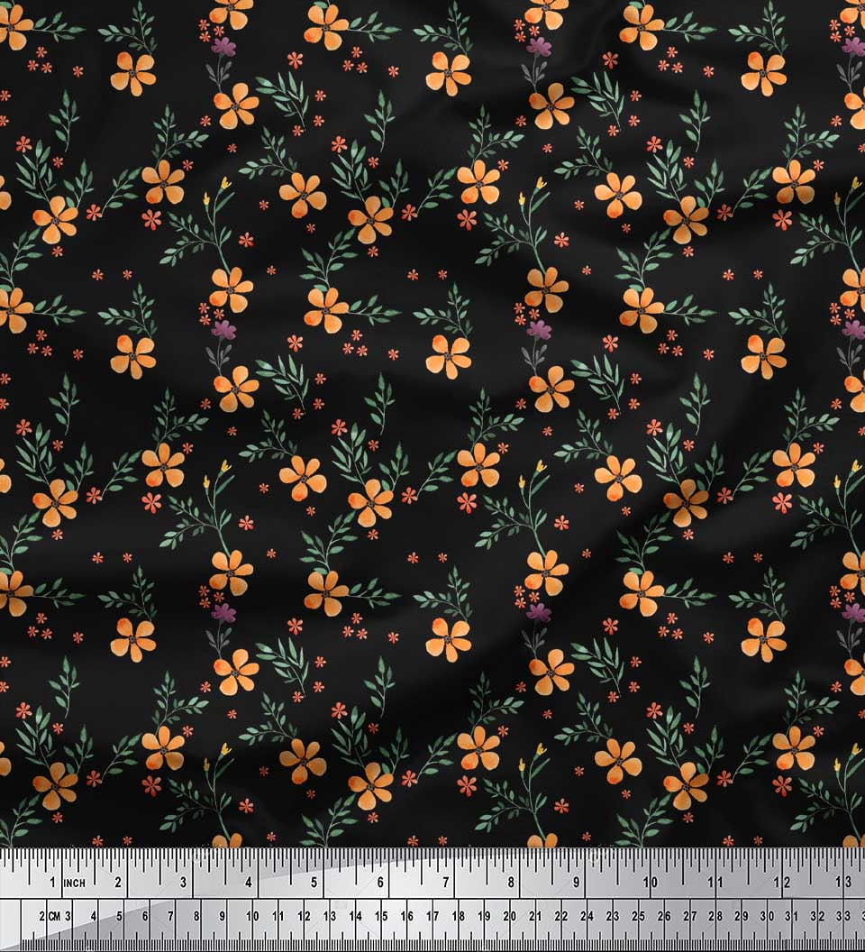 Soimoi Green Silk Fabric Diamond Geometric Fabric Prints By Yard 42 Inch Wide