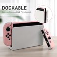 thumbnail image 2 of KOMI Switch OLED Case for Nintendo Switch OLED Model, Dockable Cover Soft TPU Protector Case for Switch OLED Grips & Console and Accessories with 2 Pcs Thumb Caps, Pink, 2 of 5