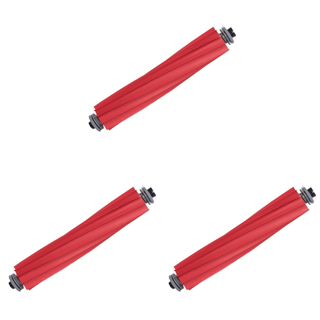 3X Rubber Main Brush for S7 Robotic Vacuum Cleaner Parts Replacement Roller Brush