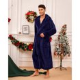 thumbnail image 3 of VULCANODON Mens Robe Big and Tall with Hood,Full Length Plush Robe for Men Long Fleece Bathrobe, 3 of 4