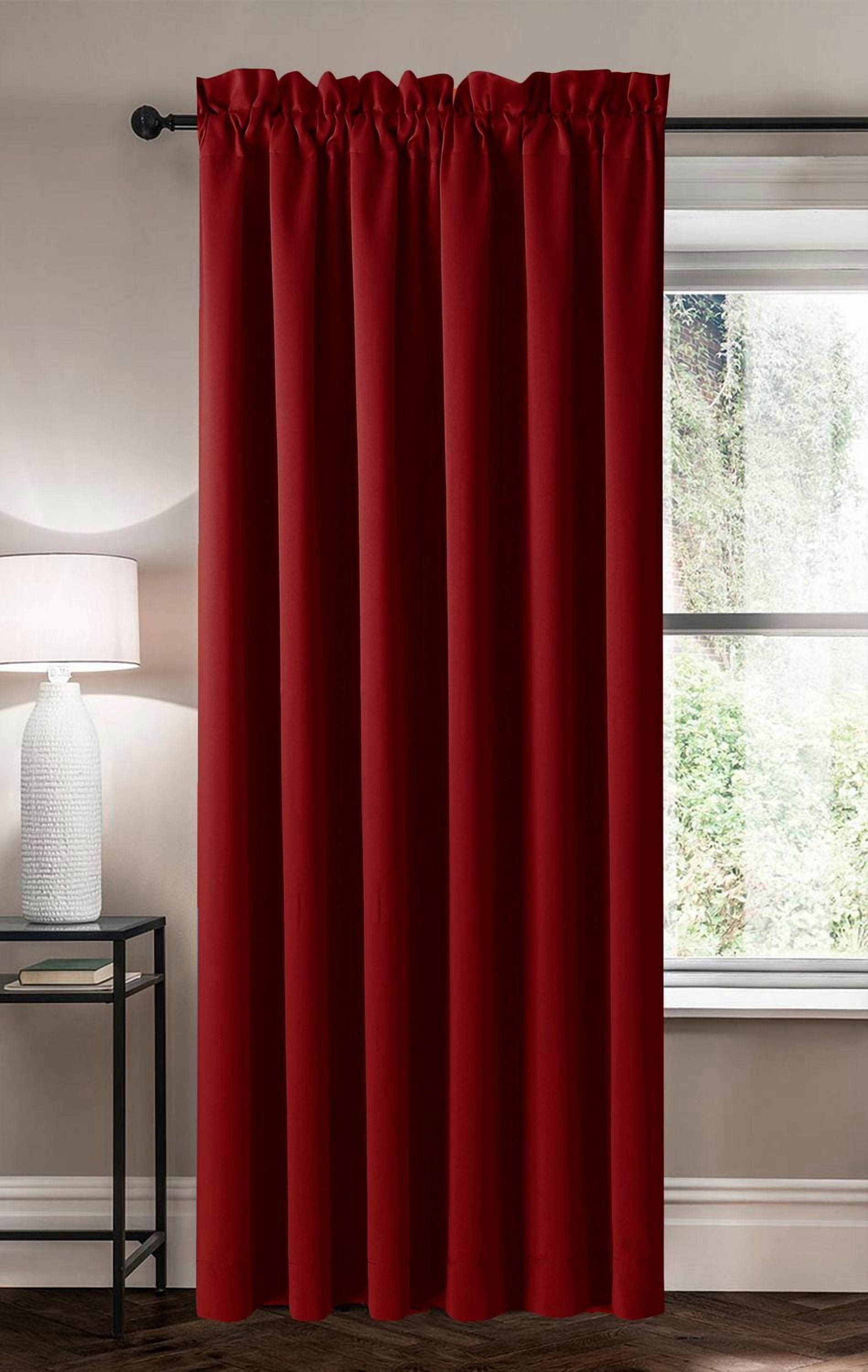 Swift Home 1 Piece Room Darkening Rod Pocket Curtains