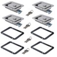 thumbnail image 4 of Baohd Ensemble de Serrure à Pagaie en Acier Inoxydable Durable 4 Pcs pour Yacht Marin Camion RV Boîte à Outils Clé Incluse, 4 of 6