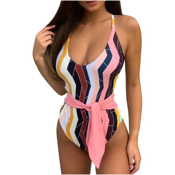 EQWLJWE Women's Ladies Bikini Sets Beach Swimwear Bathing Suit Women Women's Ladies Bikini Sets Beach Swimwear Bathing Suit Fashion One-Piece Bikini Printing Swimwear Swimsuit Beachwear Set