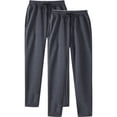thumbnail image 1 of Men's Fashion Drawstring Elastic Waist Solid Color Casual Sweat Length Pants 2 PC RXIRUCGD Gris Foncé, Taille: 2TG, 1 of 5