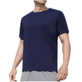 thumbnail image 1 of Dagugfen Hauts pour Hommes Été Manches Courtes Col Rond Léger Décontracté T-Shirts Basiques Couleur Unie, 1 of 6