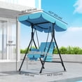 thumbnail image 3 of Outsunny Chaise Balançoire de Patio 1 Place avec Auvent Réglable et Coussins, 3 of 9
