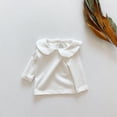 thumbnail image 2 of MeetoTime Haut à Manches Longues Col Rond pour Bébé Automne Hiver Couleur Unie pour Filles 0-18 Mois, 2 of 3