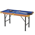 thumbnail image 1 of Soozier 55" Portable Mini Billiard Table, Foldable Pool Table, Blue, 1 of 10