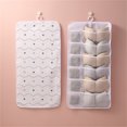 thumbnail image 2 of Pompotops Non-woven Double-sided Storage Bag Washable Wardrobe Multi-pocket Bra Hanging Bag Door Rear Socks Storage Bag Clearance, 2 of 5