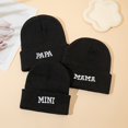 thumbnail image 4 of SNNROO Single/Two/Three-piece Set Papa+mama Autumn and Winter Knitted Hats, 4 of 7