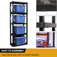 thumbnail image 3 of Hyper Tough Garage Shelving Unit Heavy Duty 5-Tier 75"H x 30"W x 14"D 2-Pack, Black 450 lbs Total Capacity, 3 of 6