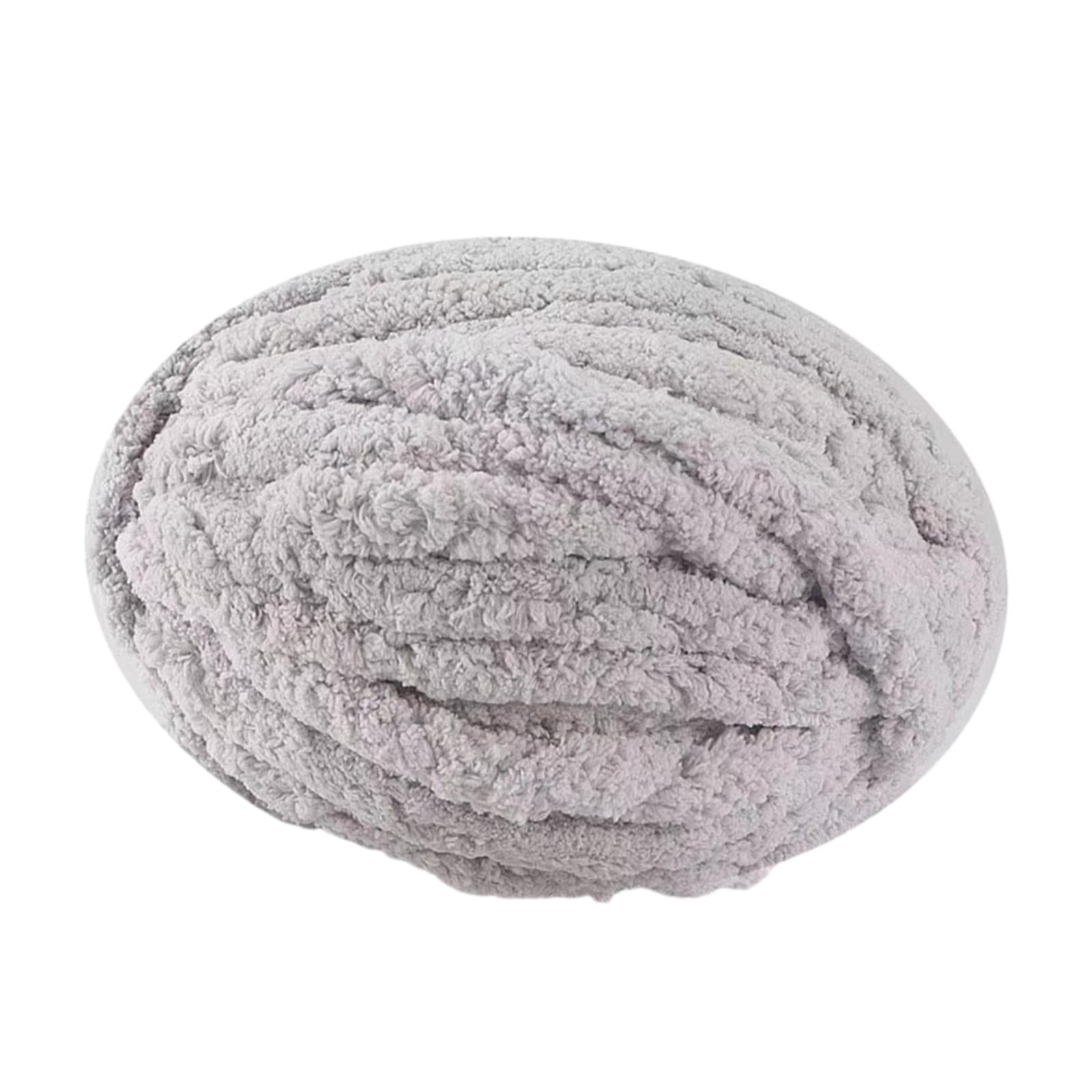 Thick Chunky Yarn Arm Knitting Yarn for Knitted Blanket Mat Macrame Sweater Light Gray