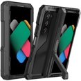 thumbnail image 1 of Metal Case for Samsung Z Fold 6 Military Grade Armor Rugged Case with S Pen Holder Metal Stand Hinge Protection Screen Protector Drop Tested Shockproof Full Cover case for Z Fold 6 (Black), 1 of 9