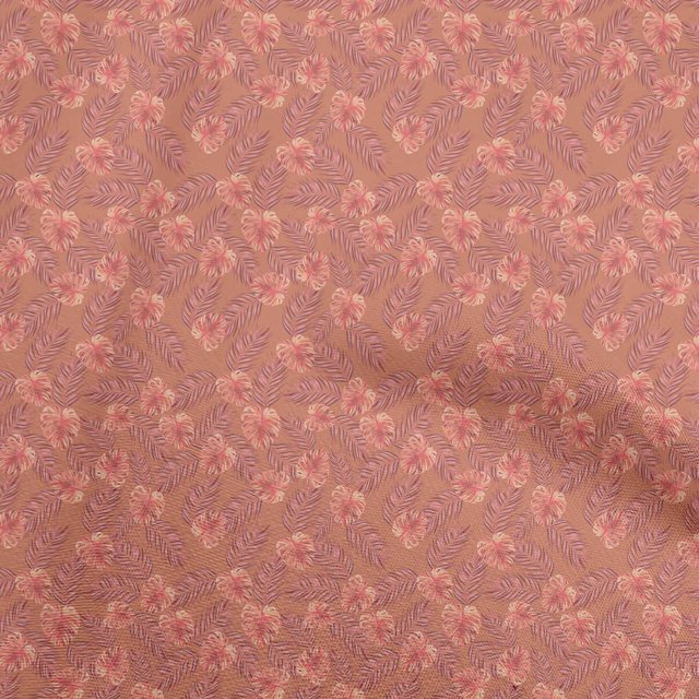 oneOone Cotton Poplin Orange Fabric Tropical Craft Projects Decor Fabric Printed By The Yard 42 Inch Wide