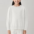 thumbnail image 2 of Children Sweater Knitted Round Neck Solid Pullover Boys Girls, 2 of 4