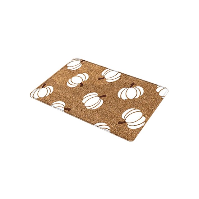 Decodeary Door Mat Replacement Decorative Halloween Thanksgiving Pumpkin Pattern Bathroom Toilet Floor Rug Carpet Doormat Type 2