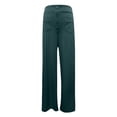thumbnail image 5 of Women's Work Pants - High Elastic Waisted Trousers - Straight Wide Leg Button Down Casual Pants, 5 of 5