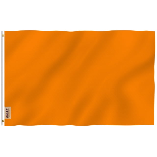 ANLEY Fly Breeze 3x5 Foot Solid Orange Flag - Plain Orange Flags Polyester