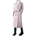 thumbnail image 1 of Birdeem Women's Solid Color Lapel Pocket Button Long Woolen Coat Jacket Cardigan Jacket, 1 of 1