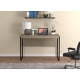 thumbnail image 4 of Safdie & Co. Computer Desk 47.25L Dark Taupe Black Metal, 4 of 4