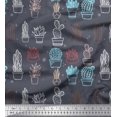thumbnail image 1 of Soimoi Rayon Fabric Dot & Cactus Tree Print Sewing Fabric Yard 42 Inch Wide, 1 of 3