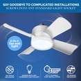 thumbnail image 4 of Bell + Howell Socket Fan Light White 2-in-1 LED Bulb 1000 Lumens with Remote Control 3 Speeds 3 Cool Light Settings E26 Base, 4 of 5