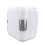 Riforla Mini Fridge 4 Liter/6 Cans for Bedroom Office Dorm & Car Personal Small Refrigerator for Makeup Beverage Drinks Portable Thermoelectric Cooler & Warmer Mini Fridge for Bedroom White C