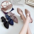 thumbnail image 2 of Women's High-Heeled Sandals Slippers Pure Color Women's Sandals for Going Out, 2 of 7